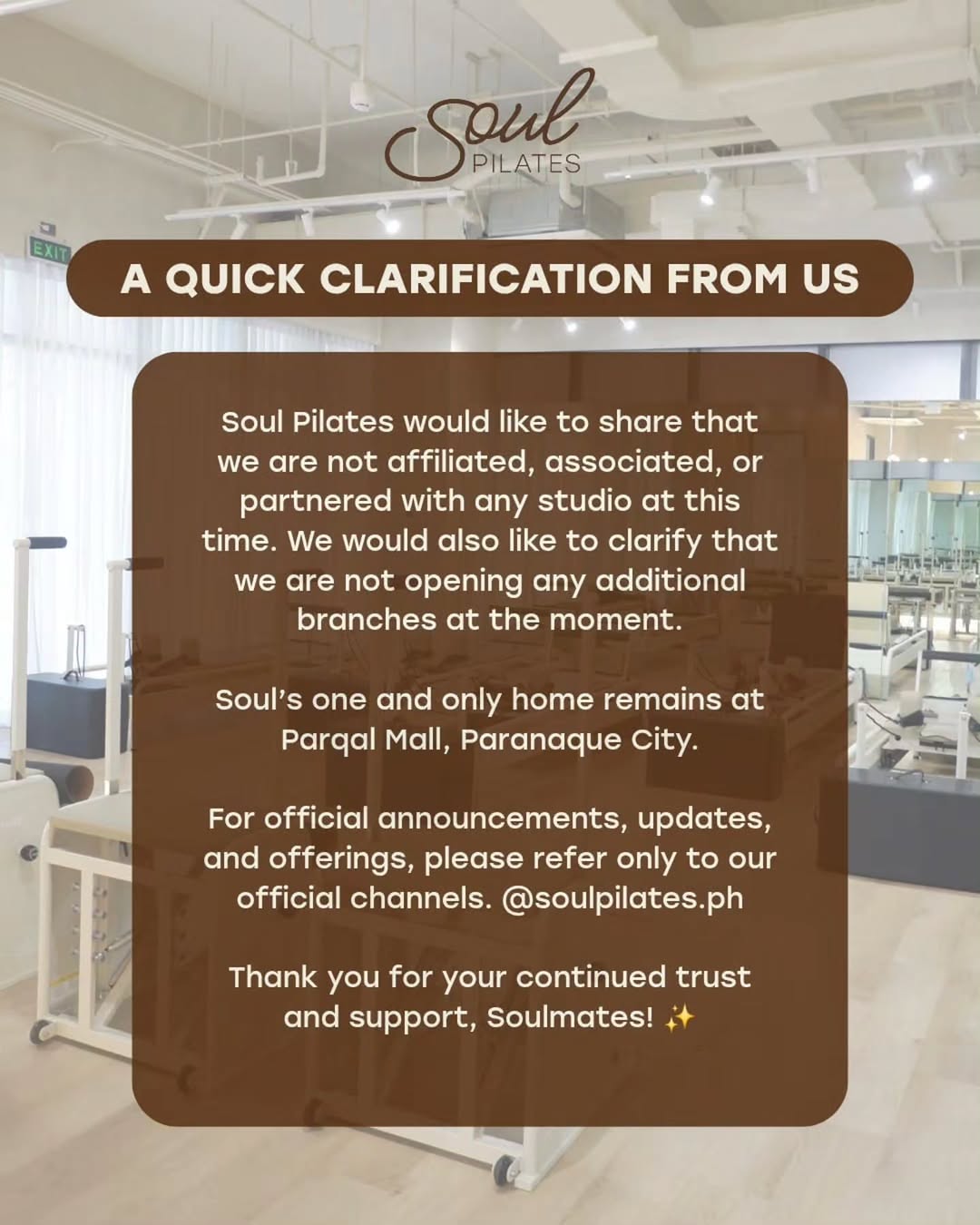 Soul Pilates brand clarity statement